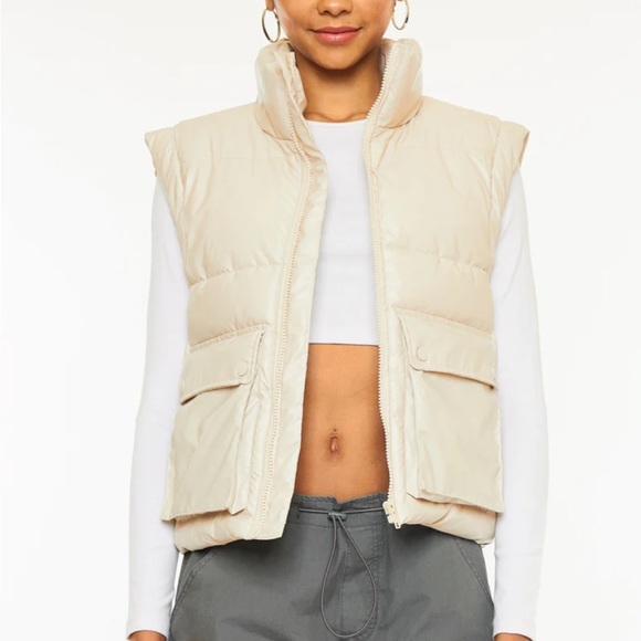 Kancan Frida Faux Leather Puffer Vest - Picture 7 of 15